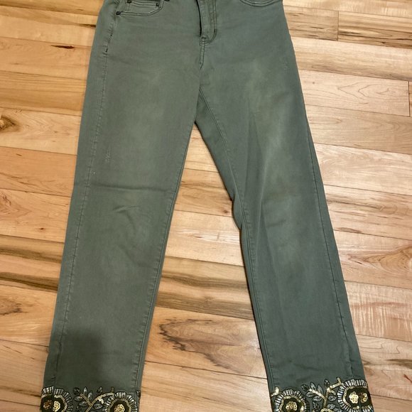 Desigual Green Jeans Size 38 - Picture 2 of 6